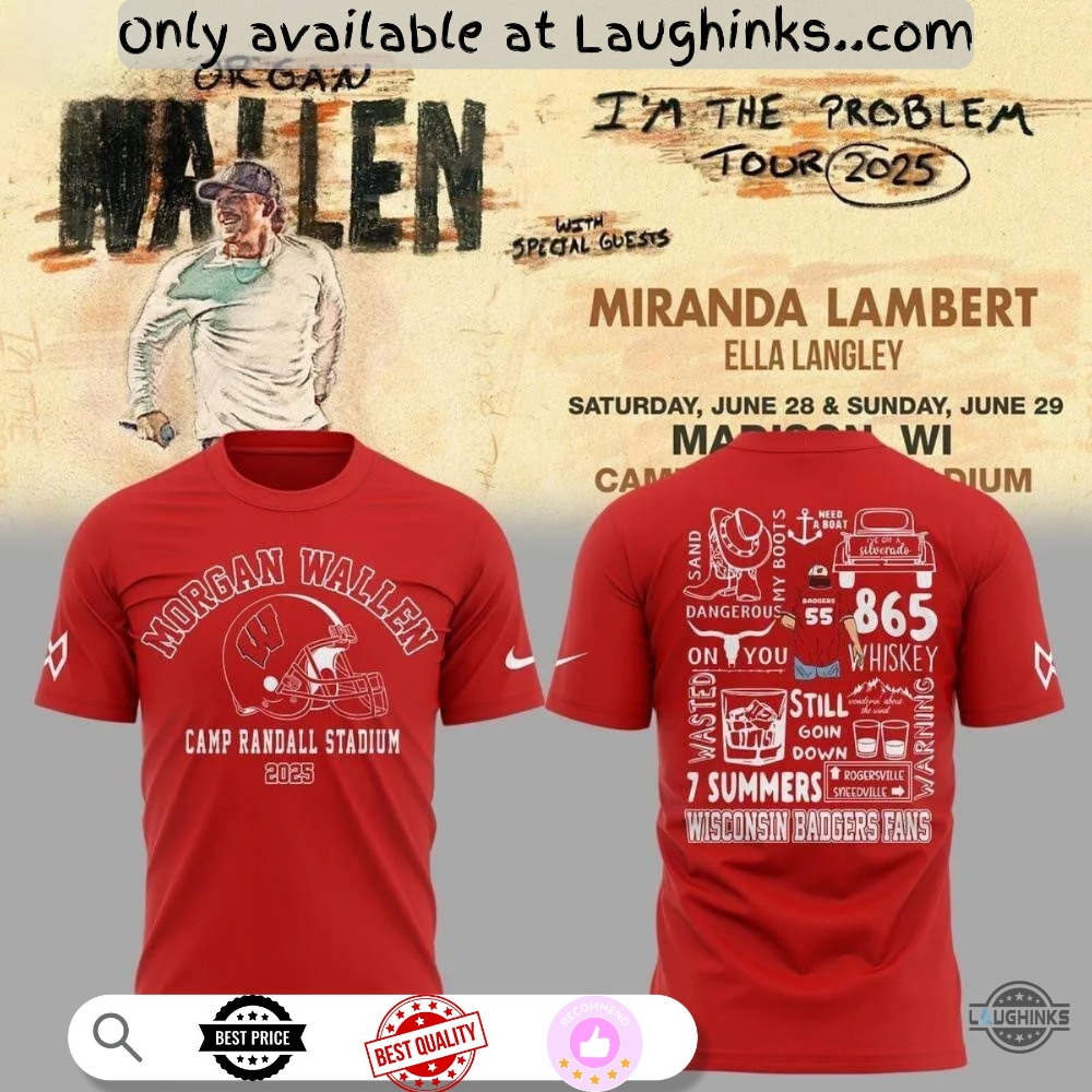 Hot Morgan Wallen Tour Wisconsin Badgers 3D Shirt Nike 6 HOT Morgan Wallen Tour Wisconsin Badgers 3D Shirt Nike