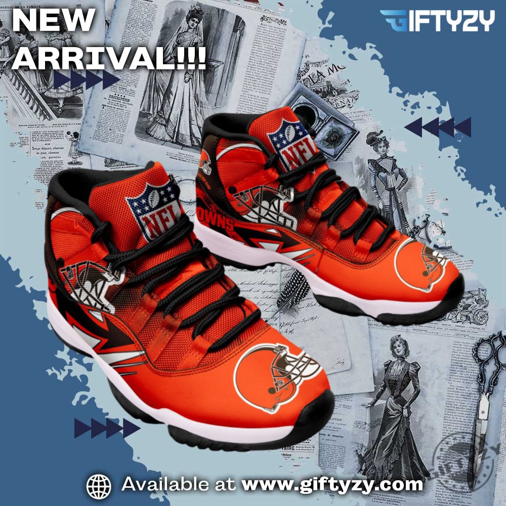 NFL Football Team Air Jordan 11 Shoes Sneaker 6 Cleveland Browns Nfl Football Team Air Jordan 11 Shoes Sneaker