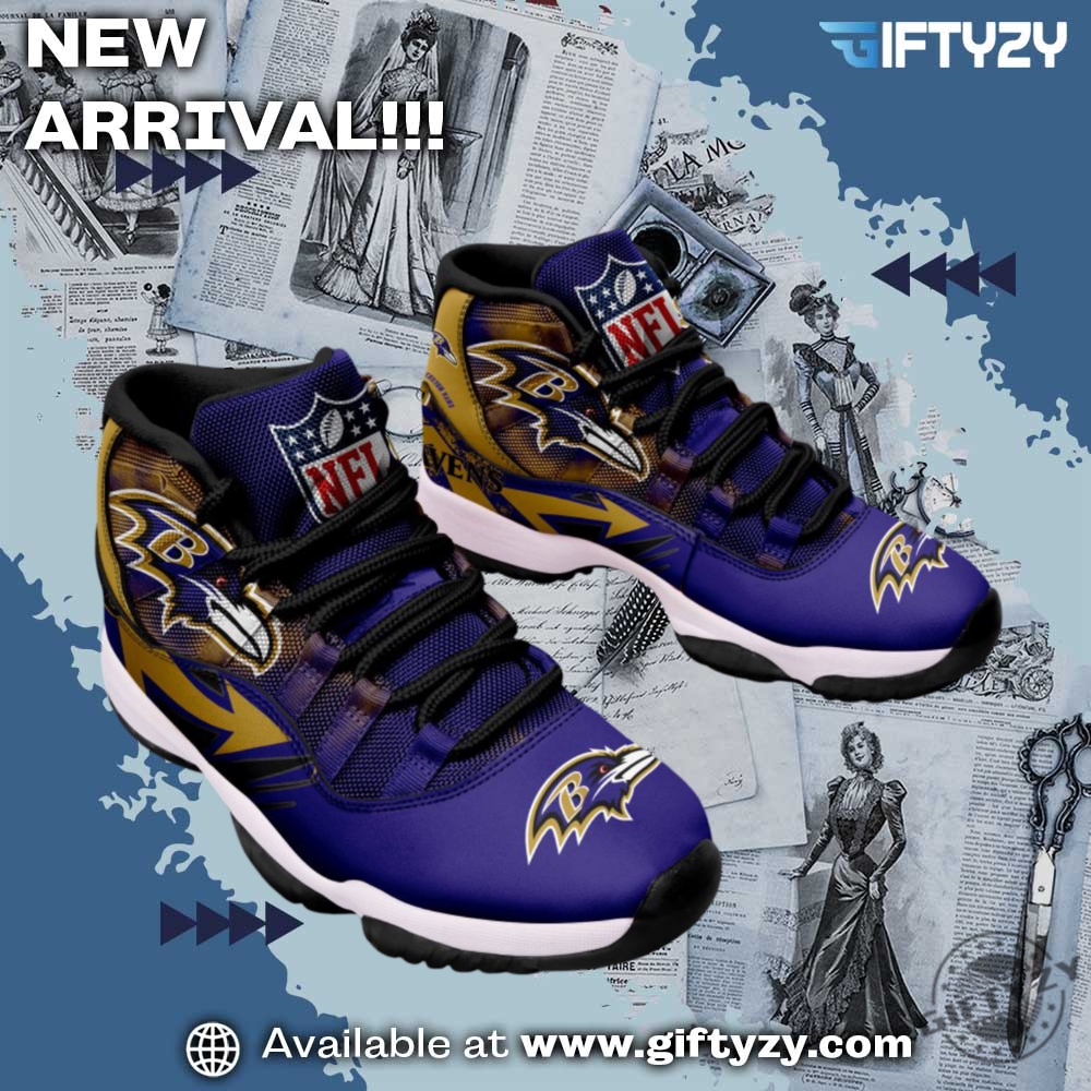 NFL Football Team Air Jordan 11 Shoes Sneaker 11 Baltimore Ravens Nfl Football Team Air Jordan 11 Shoes Sneaker