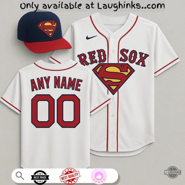 boston red sox superman night 2025 personalized baseball jersey shirt