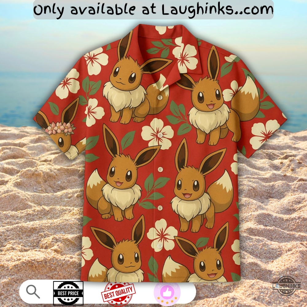 Eevee Pokemon Hawaiian Shirt Eevee Pokemon Hawaiian Shirt