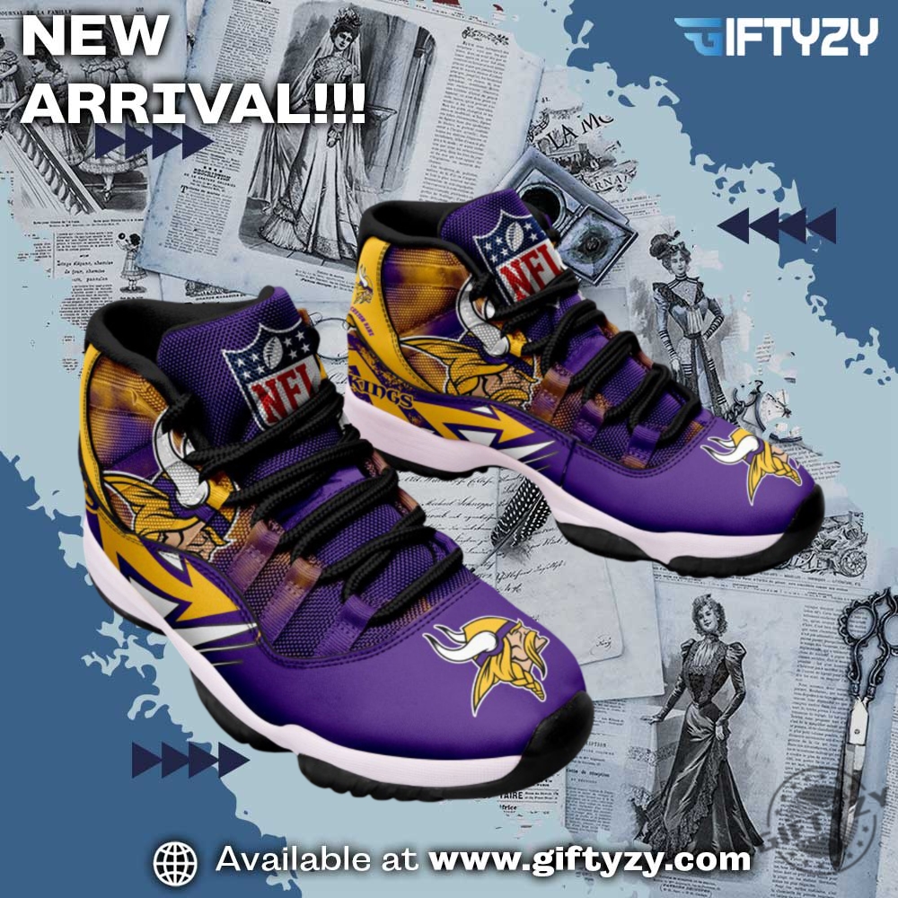 NFL Football Team Air Jordan 11 Shoes Sneaker 20 Minnesota Vikings Nfl Football Team Air Jordan 11 Shoes Sneaker