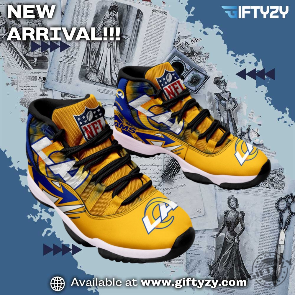NFL Football Team Air Jordan 11 Shoes Sneaker 22 Los Angeles Rams Nfl Football Team Air Jordan 11 Shoes Sneaker
