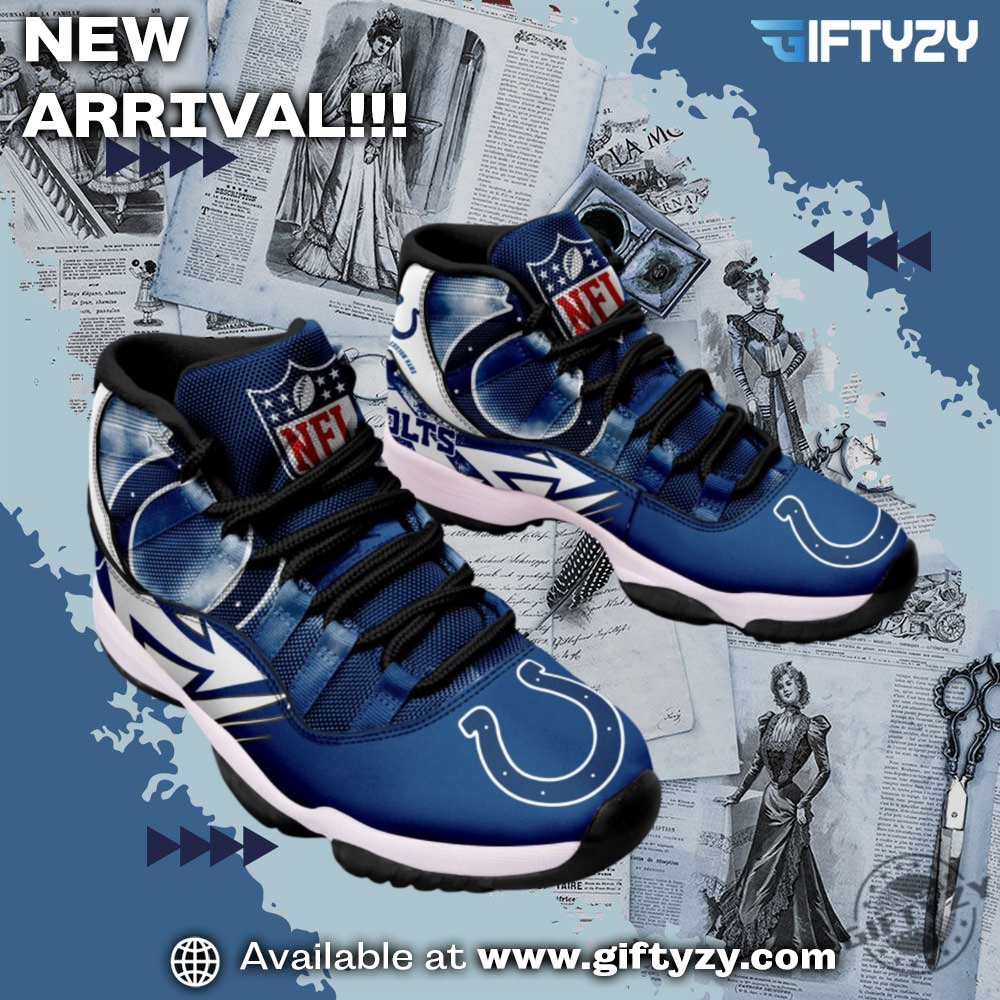 NFL Football Team Air Jordan 11 Shoes Sneaker 25 Indianapolis Colts Nfl Football Team Air Jordan 11 Shoes Sneaker