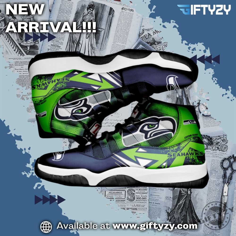 Seattle Seahawks Nfl Football Team Air Jordan 11 Shoes Sneaker 3 Seattle Seahawks NFL Football Team Air Jordan 11 Shoes Sneaker