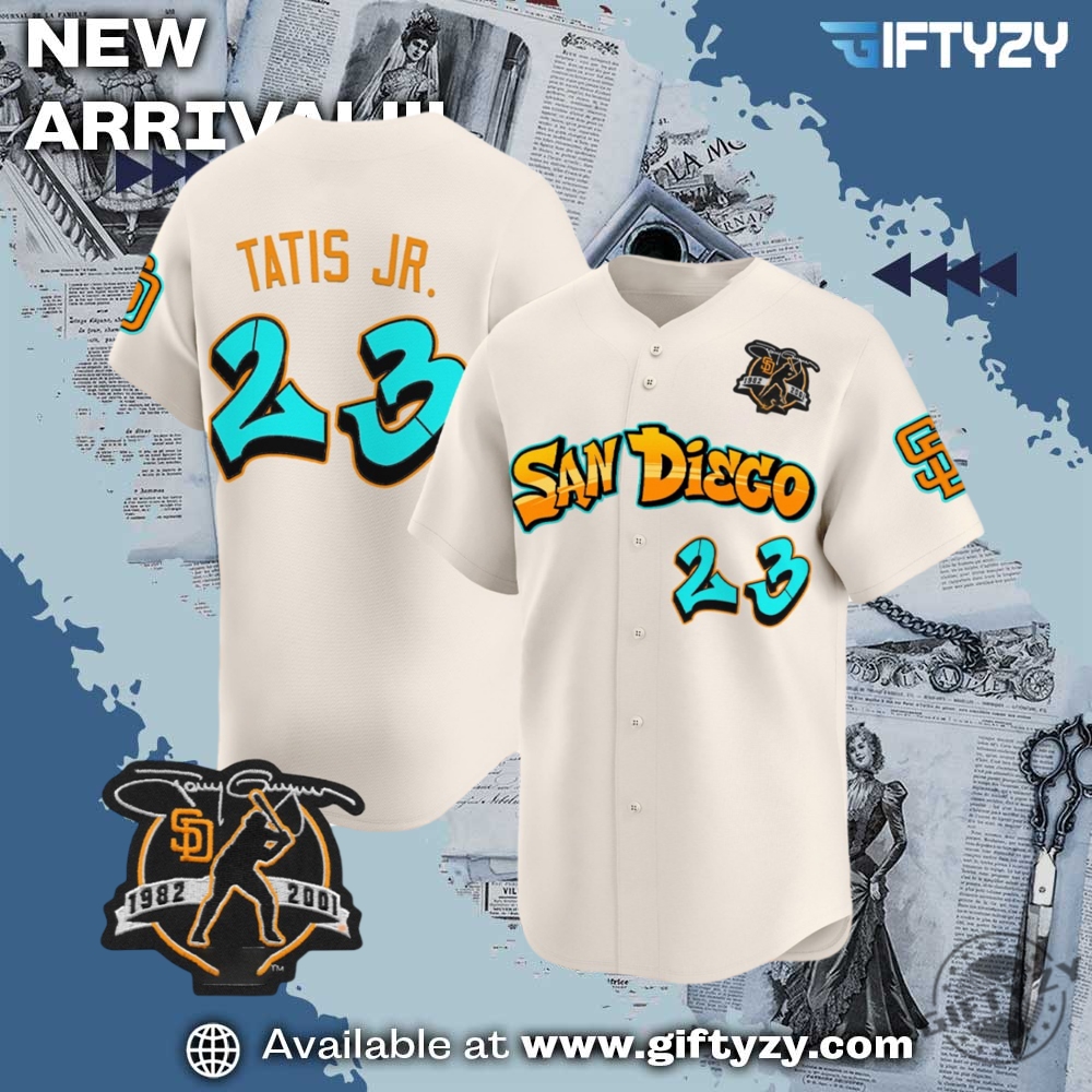 MLB 2025 Baseball Jersey 1 Mlb Tatis Jr San Diego Tony Gwynn Jersey
