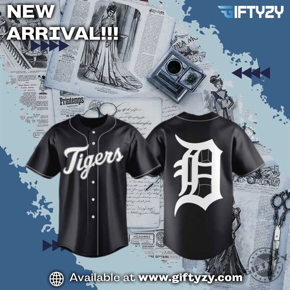 MLB 2025 Baseball Jersey 8 Mlb Tigers Black Lights Out Jersey
