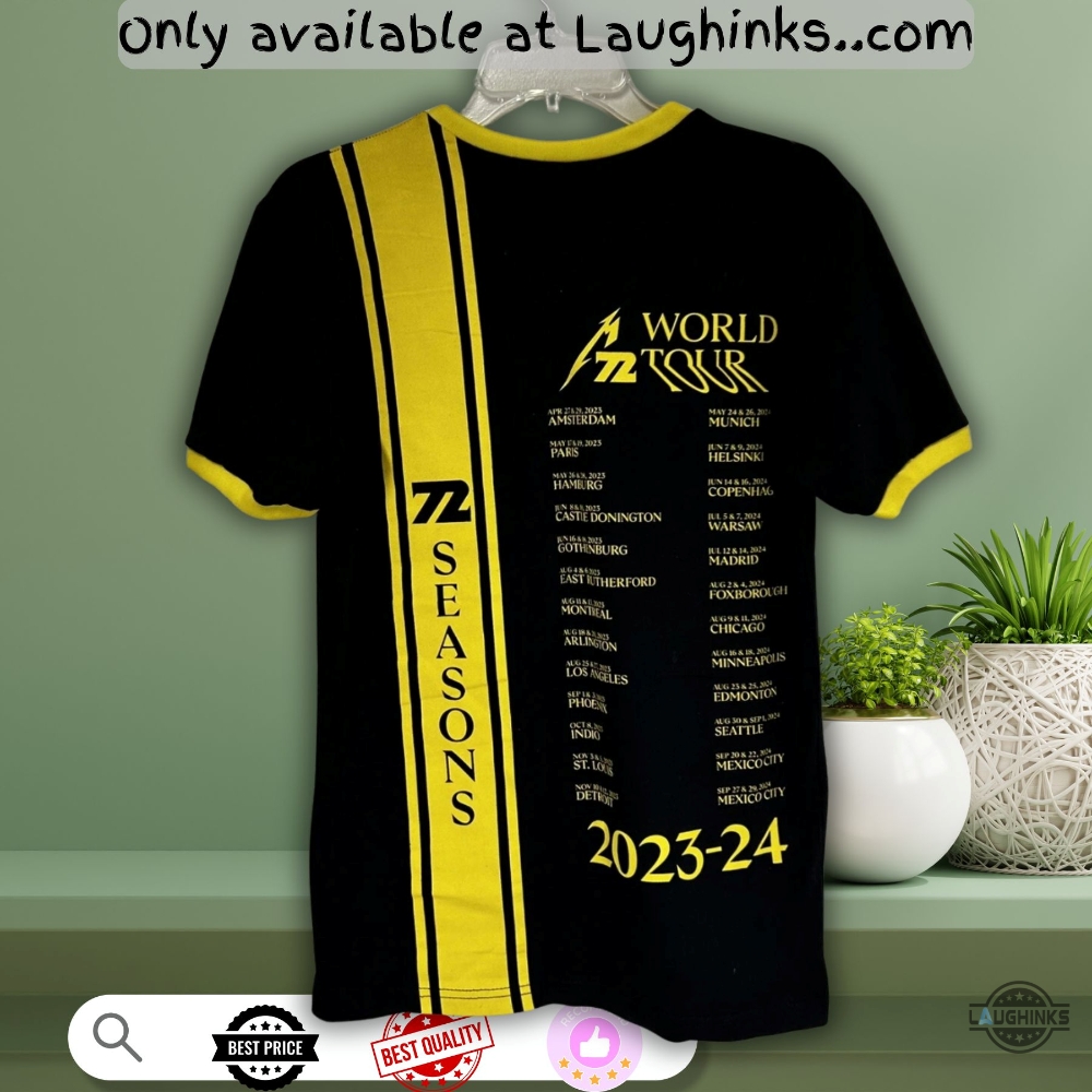 Metallica 72 Seasons Ringer Tour Date Shirt 2023 New Printed 2 METALLICA 72 Seasons RINGER TOUR DATE SHIRT 2023 new printed