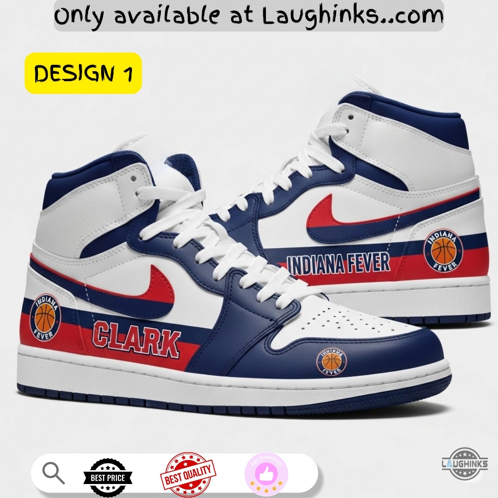 Caitlin Clark Indiana Fever Air Jordan 1 Custom Sneakers Shoes (choose a design number in note box below) 4 Caitlin Clark Indiana Fever Air Jordan 1 Custom Sneakers Shoes