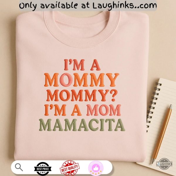 embroidered im a mommy mommy a mom mamacita shirt funny love island quote tee