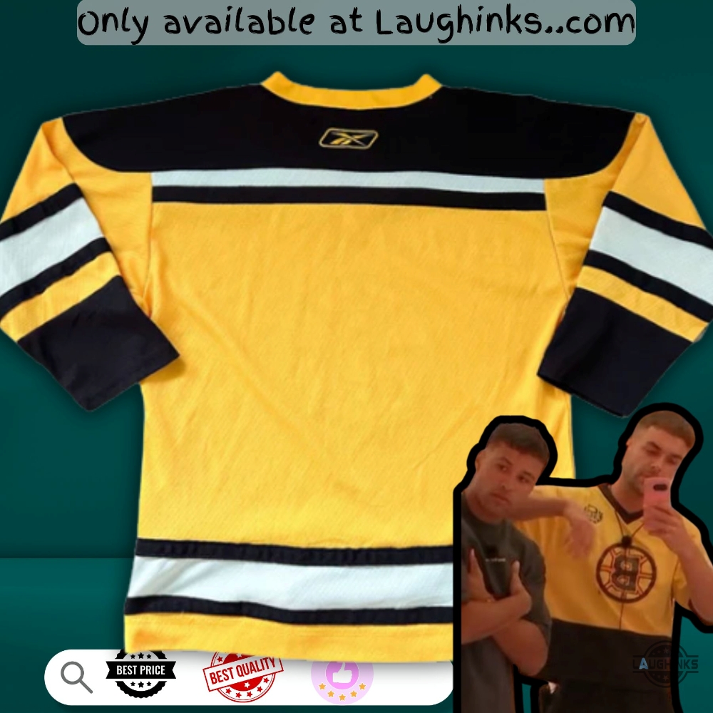 Love Island 2025 Harry Boston Bruins Yellow Hockey Jersey Shirt 2 Love Island 2025 Harry Boston Bruins Yellow Hockey Jersey Shirt