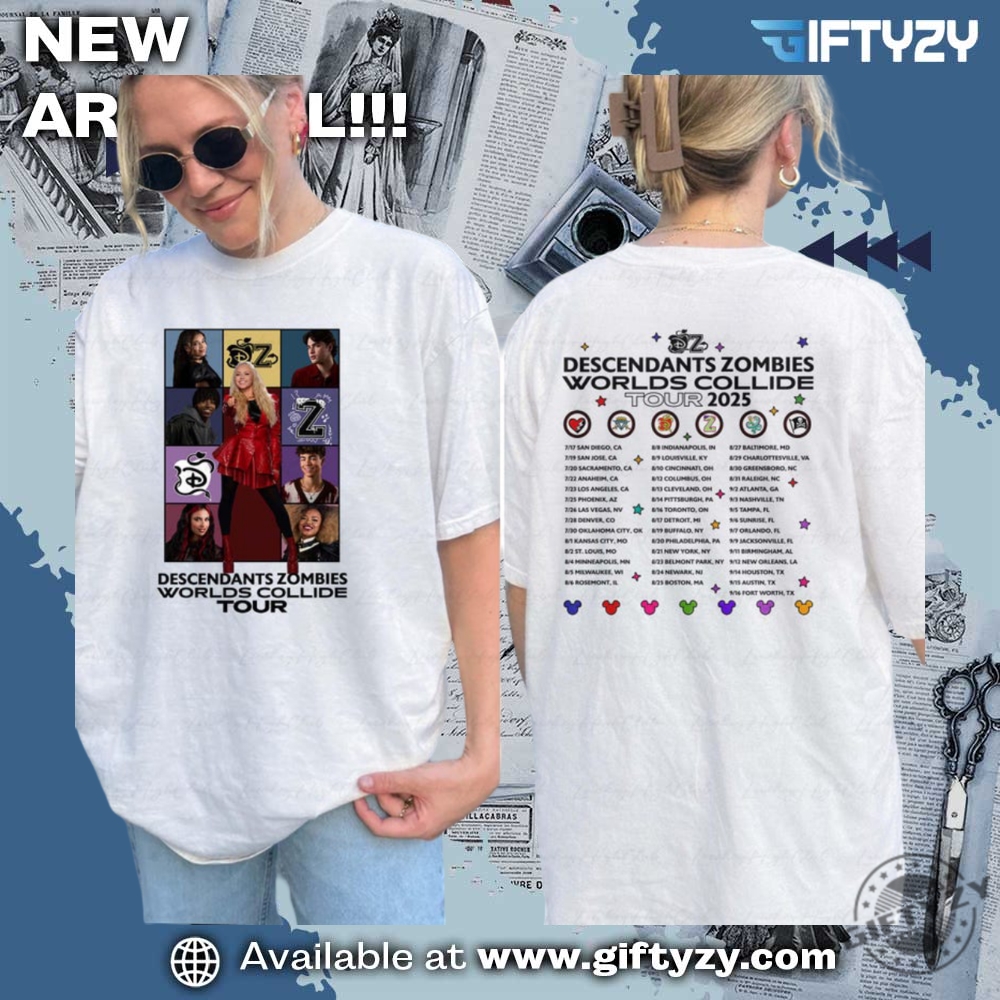 Descendants Disney Zombies World Tour 2 Sided Shirt