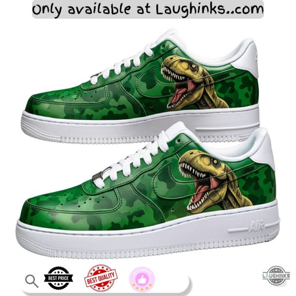 the park is open jurassic park limited edition custom air force 1 sneakers shoes laughinks 2