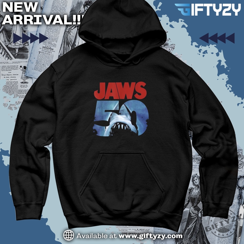 Jaws 50Th Anniversary Shirt Movie Fans Gift