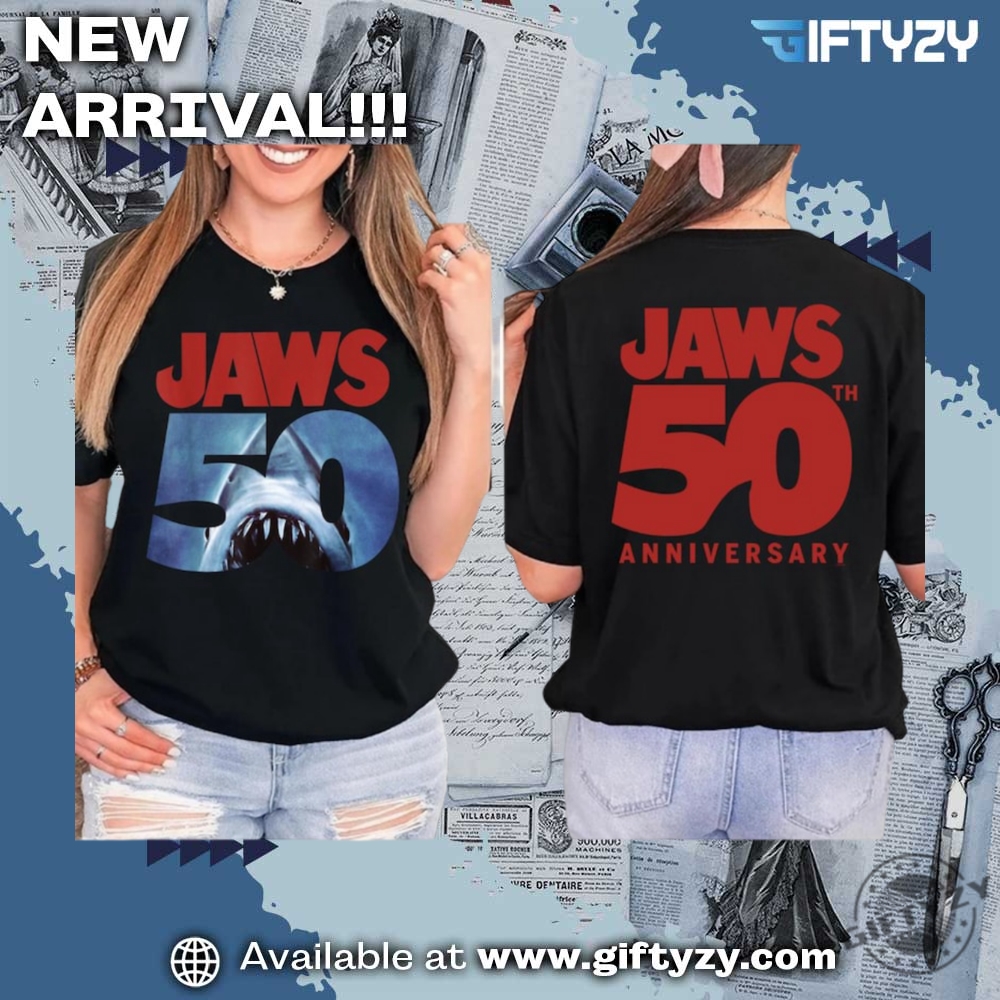 Jaws 50Th Anniversary Movie Custom Gift Logo Shirt