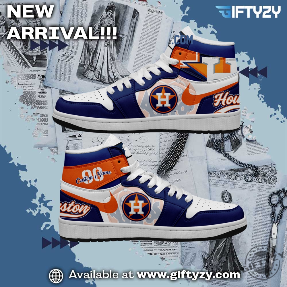 Houston Astros Mlb Baseball Team Personalized Air Jordan 1 Shoes