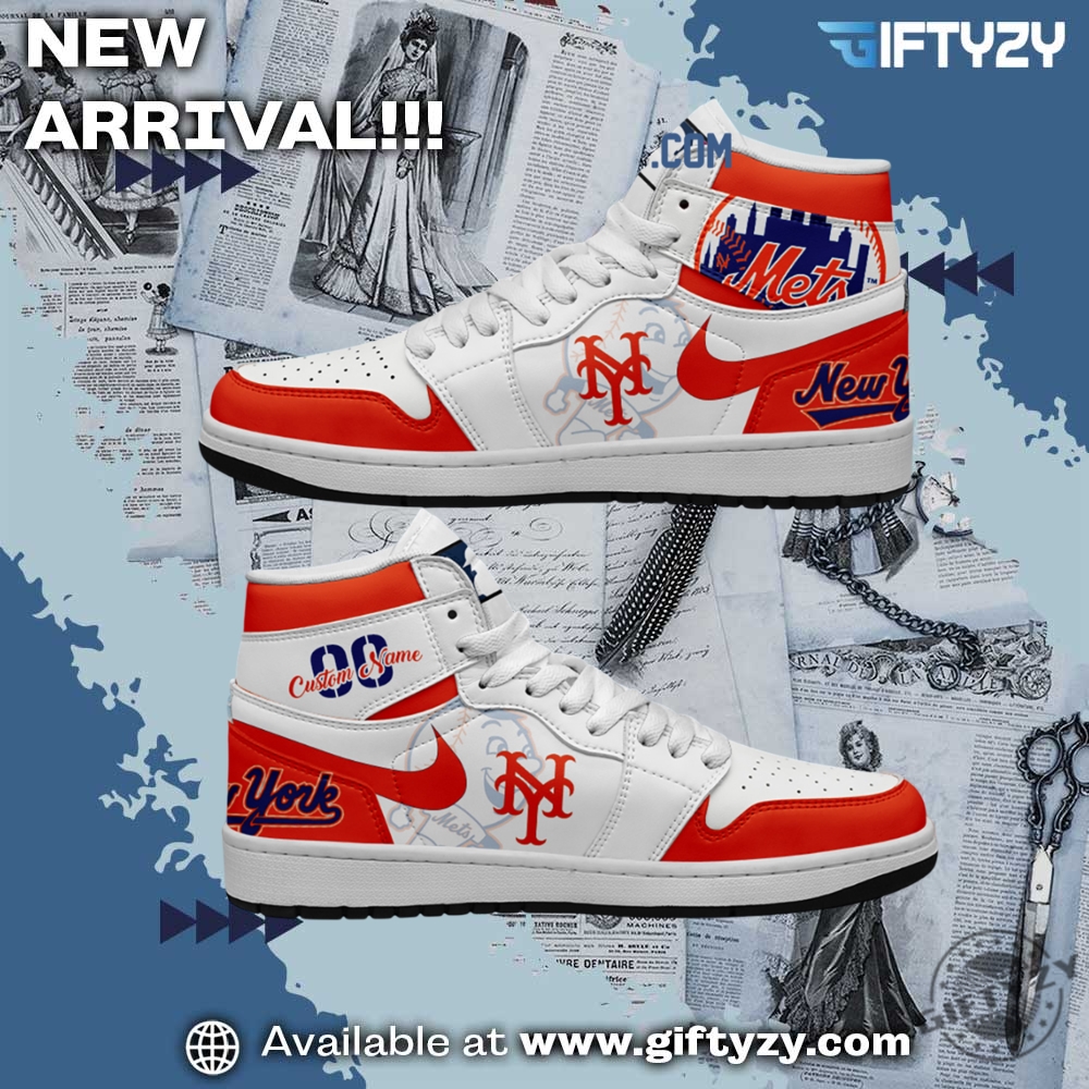New York Mets Mlb Baseball Team Personalized Air Jordan 1 Shoes