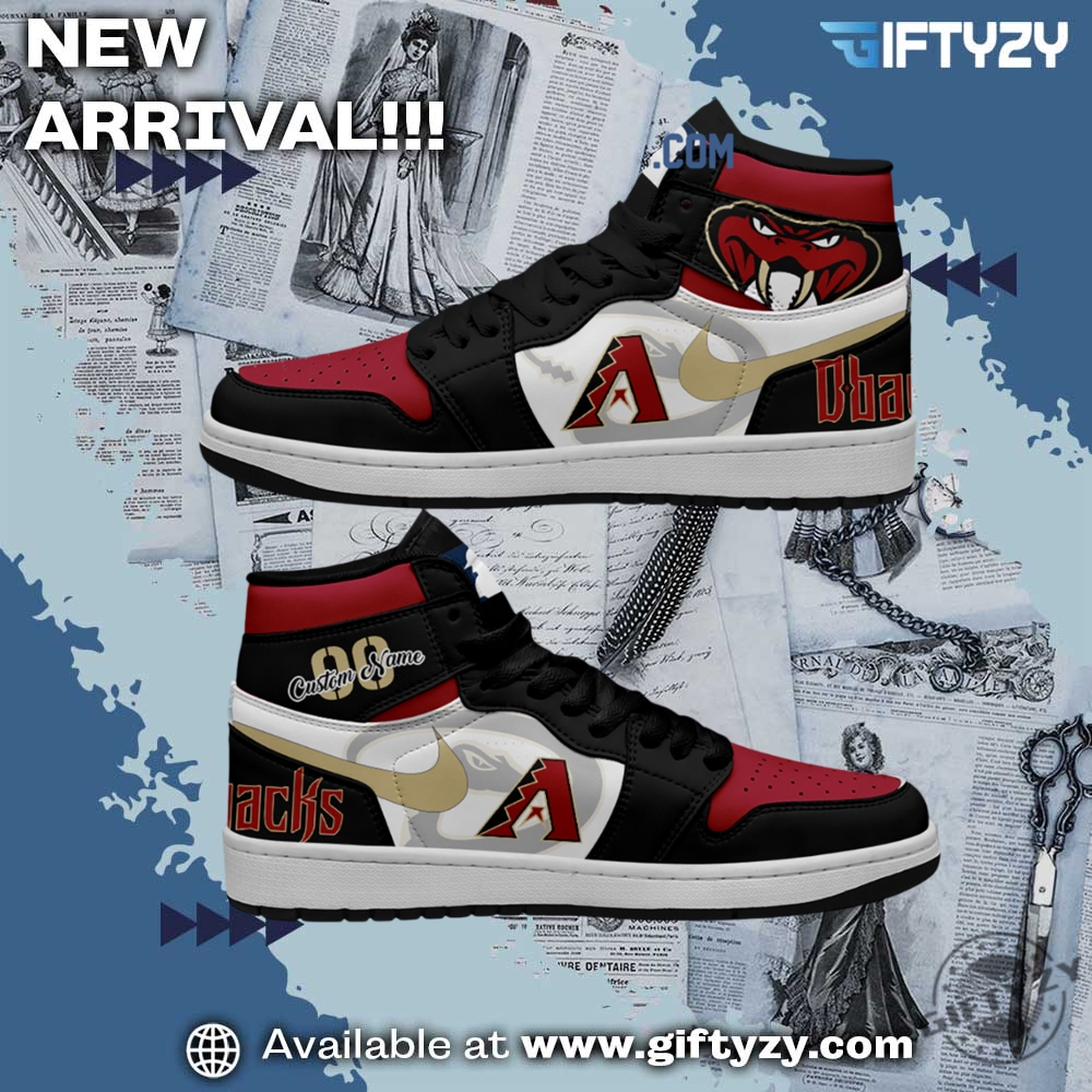 Arizona Diamondbacks Mlb Baseball Team Personalized Air Jordan 1 Shoes