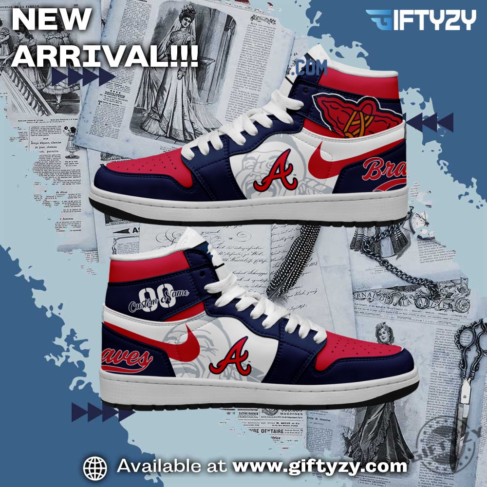 Atlanta Braves Mlb Baseball Team Personalized Air Jordan 1 Shoes