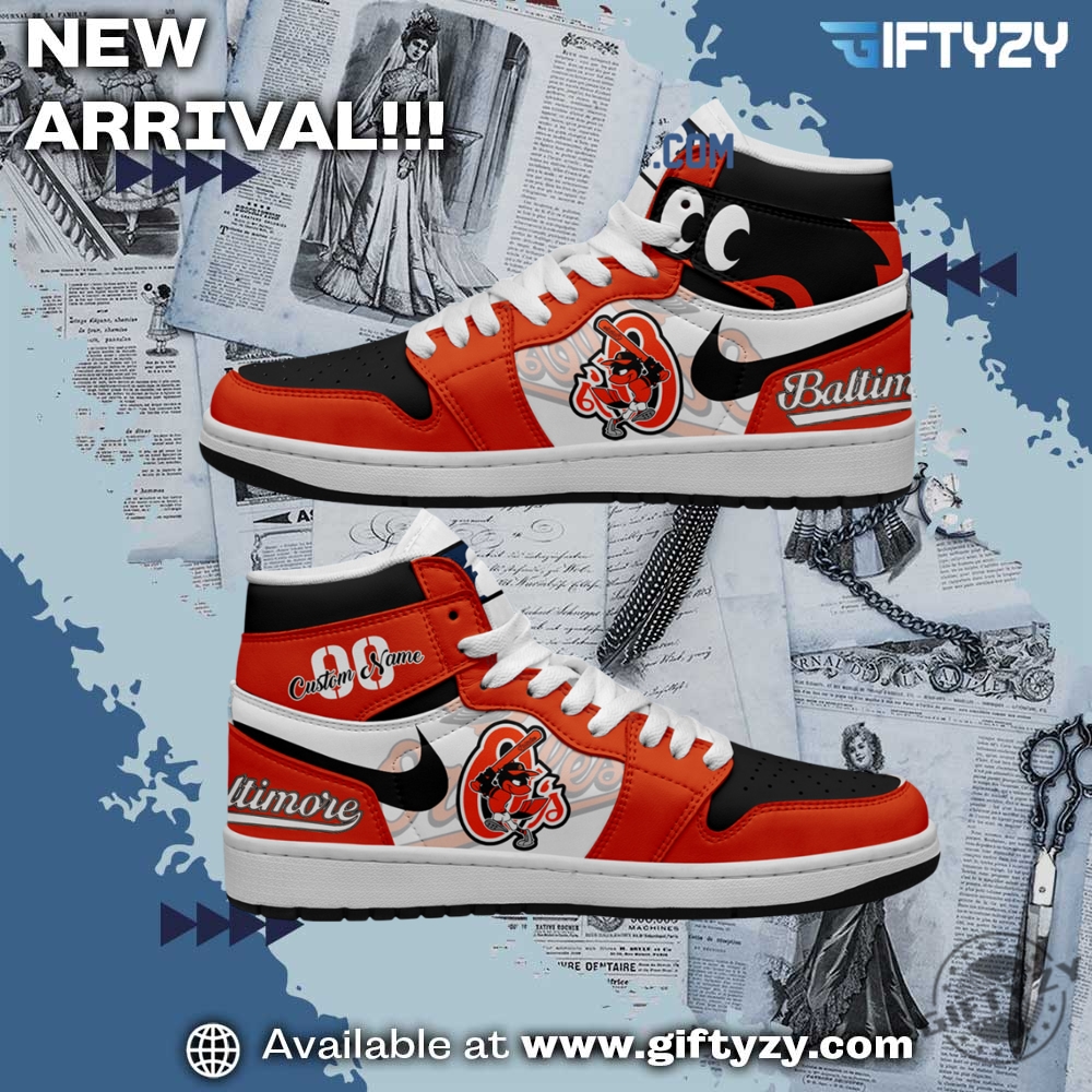 Baltimore Orioles Mlb Baseball Team Personalized Air Jordan 1 Shoes