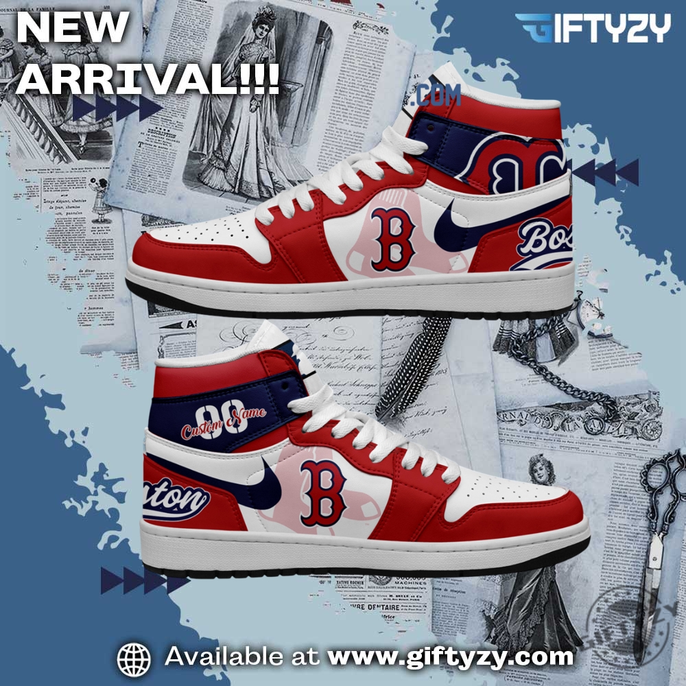 Boston Red Sox Mlb Baseball Team Personalized Air Jordan 1 Shoes