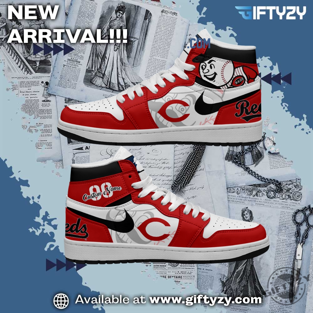 Cincinnati Reds Mlb Baseball Team Personalized Air Jordan 1 Shoes