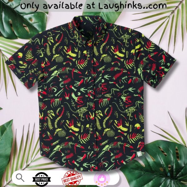 rsvlts jurassic park fossil records kunuflex hawaiian shirt replica