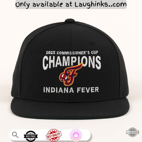 2025 commissioners cup champions indiana fever embroidered baseball cap
