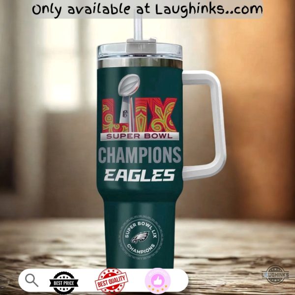 philadelphia eagles super bowl lix champions 2025 40 oz stainless steel tumbler