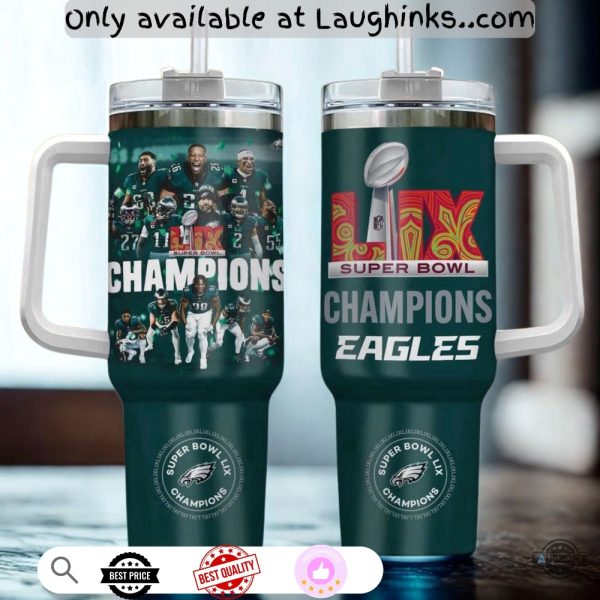 philadelphia eagles super bowl lix champions 2025 40 oz stainless steel tumbler