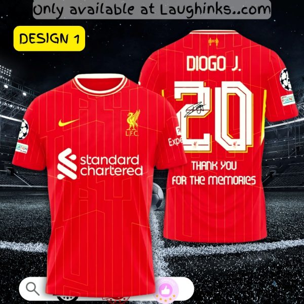 diogo jota liverpool 3d football jersey shirt fc fan thank you for the memories gift for men women 2024 2025 2026 and more laughinks 2