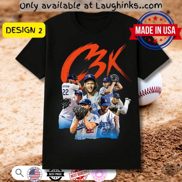 la dodgers clayton kershaw c3k 3000 career strikeouts shirt