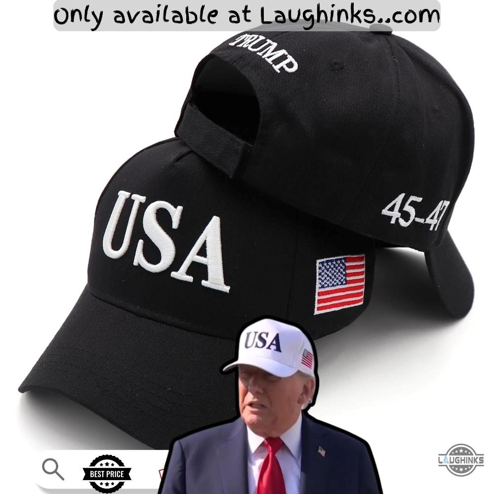 Trump White Usa Embroidered Hat 45 47 7 Trump White USA Embroidered Hat 45 47