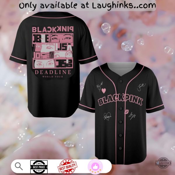 blackpink 2025 deadline world tour signed baseball jersey shirt for lisa jennie rose jisoo fans laughinks 1