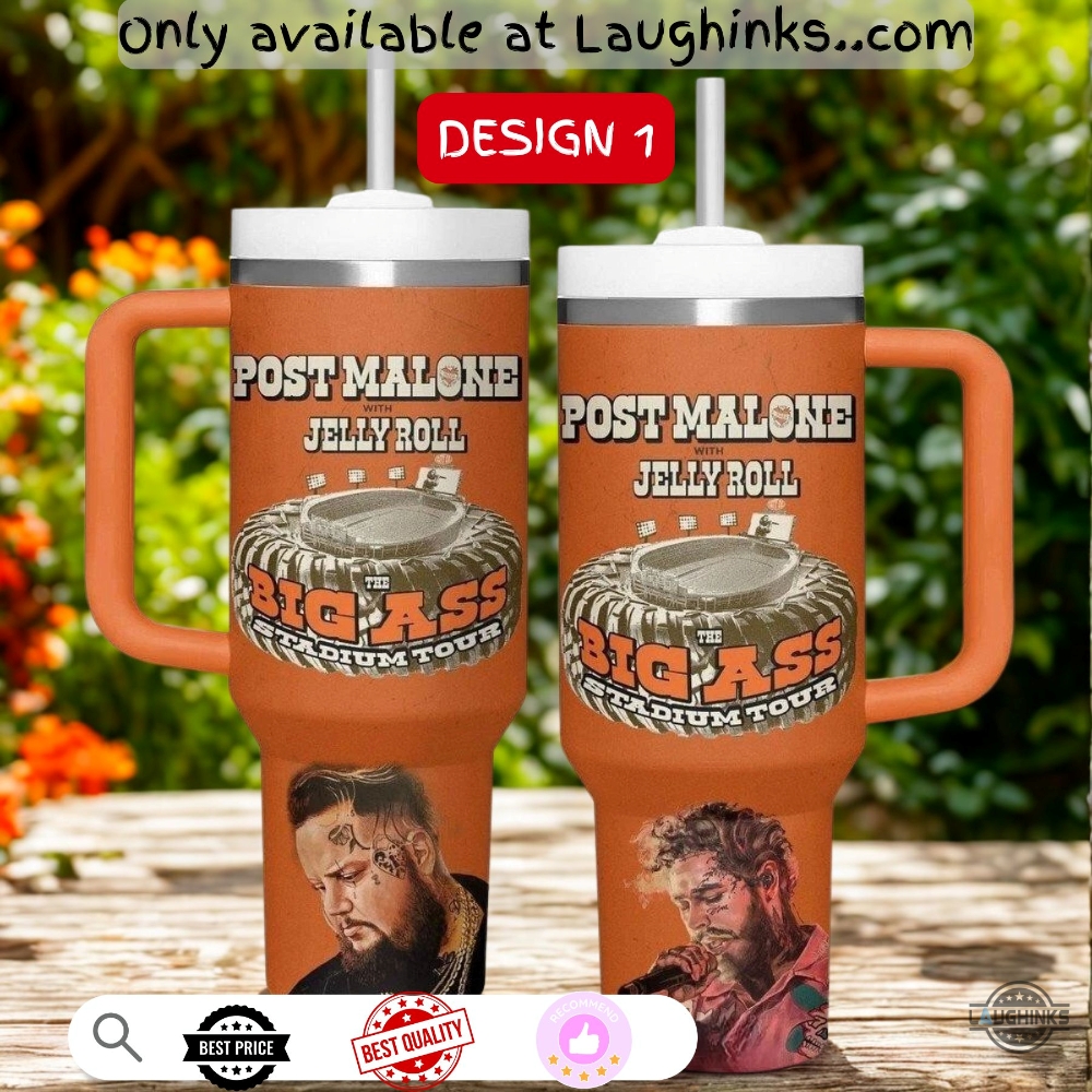 Post Malone Jelly Roll Big Ass Stadium Tour Stanley Tumbler 40Oz Dupe (choose a design number in customer note box) 10 post malone jelly roll big ass stadium tour stanley tumbler 40oz dupe