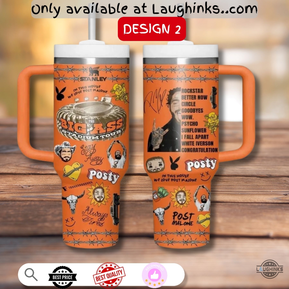 Post Malone Jelly Roll Big Ass Stadium Tour Stanley Tumbler 40Oz Dupe (choose a design number in customer note box) 8 post malone jelly roll big ass stadium tour stanley tumbler 40oz dupe