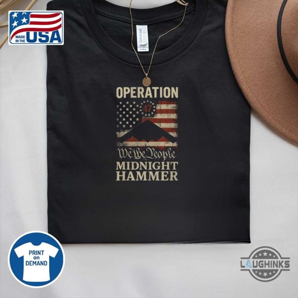 operation midnight hammer b2 stealth jet graphic tee shirt