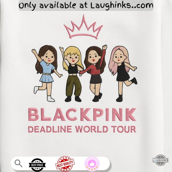 blackpink deadline worldtour 2025 embroidered sweatshirt t shirt hoodie