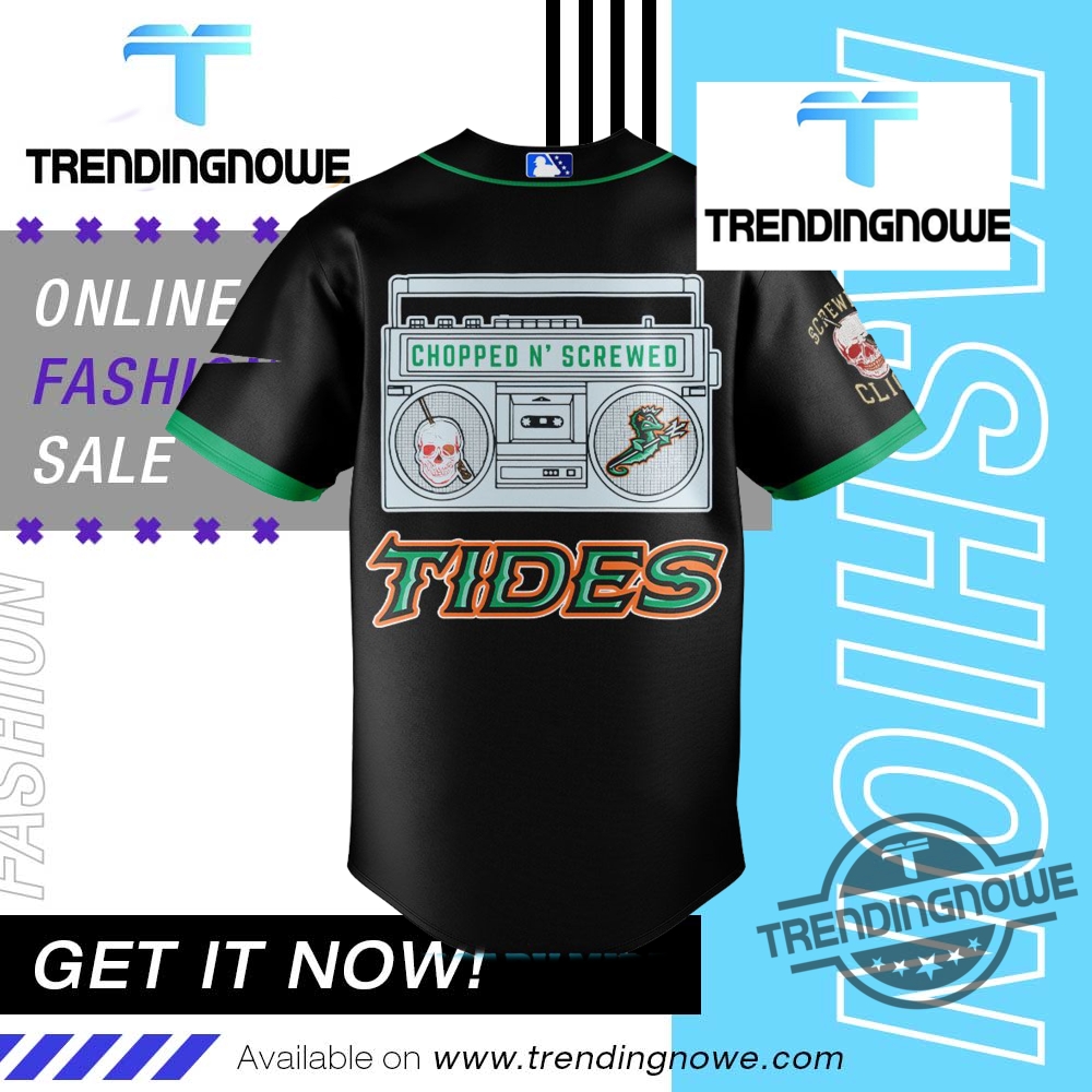 Norfolk Tides Dj Screw Day 2025 Baseball Jersey 9 Norfolk Tides DJ Screw Day 2025 Baseball Jersey