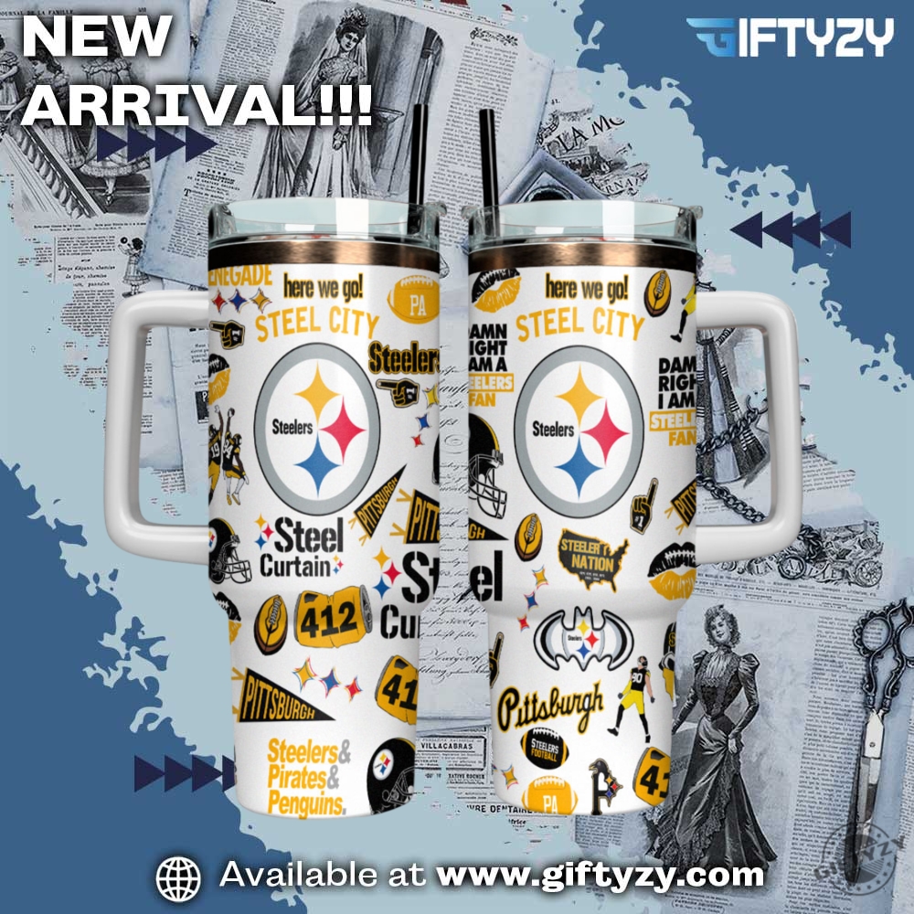 Nfl Pittsburgh Steelers Stanley Cup Tumbler With Handle 3 NFL Pittsburgh Steelers Stanley Cup Tumbler With Handle