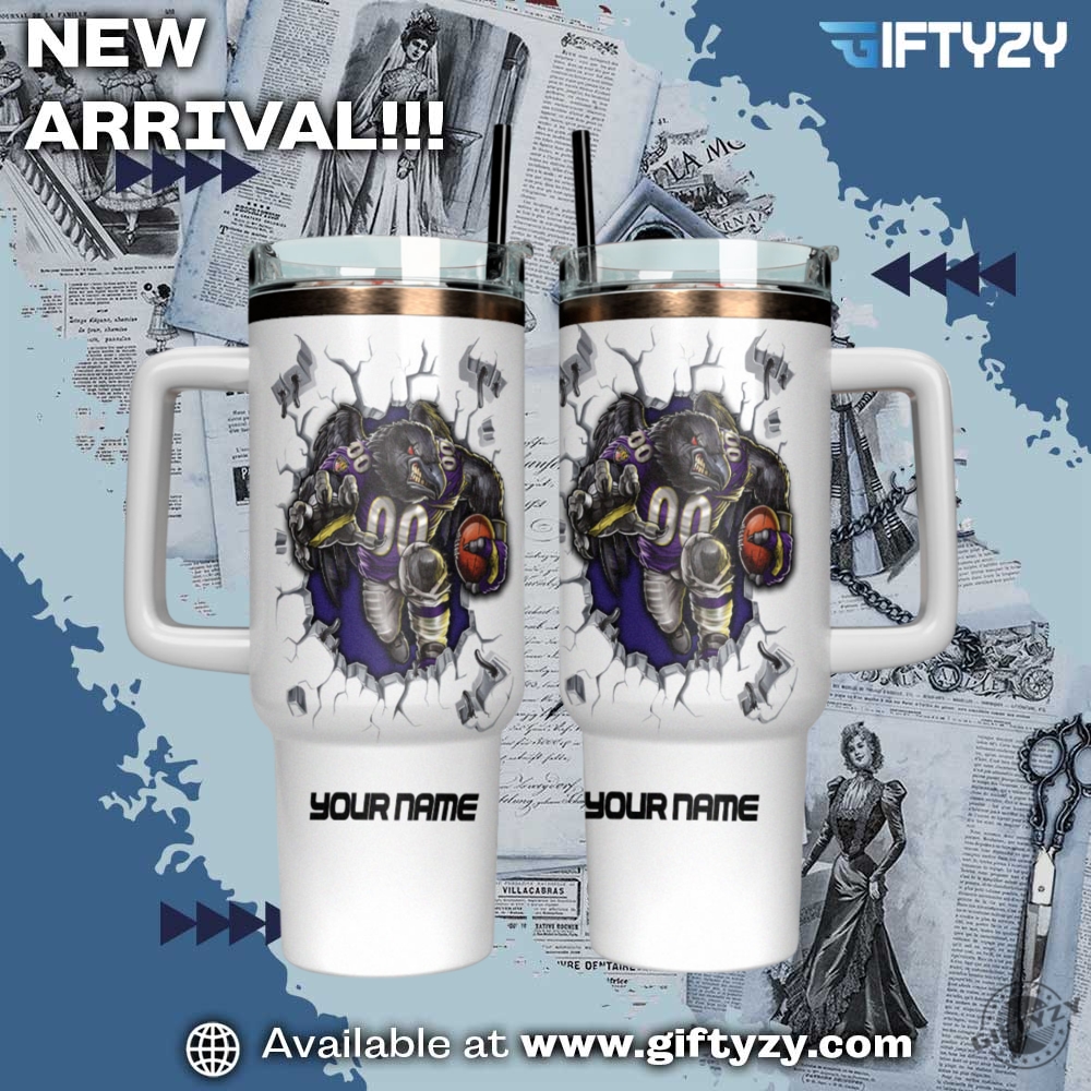 NFL Baltimore Ravens Stanley Cup Tumbler With Handle 4 Nfl Baltimore Ravens Stanley Cup Tumbler With Handle