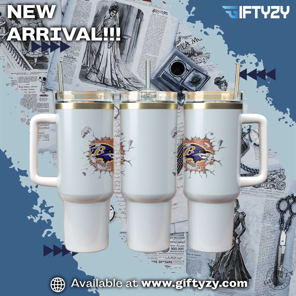 NFL Baltimore Ravens Stanley Cup Tumbler With Handle 6 Nfl Baltimore Ravens V2 Stanley Cup Tumbler With Handle