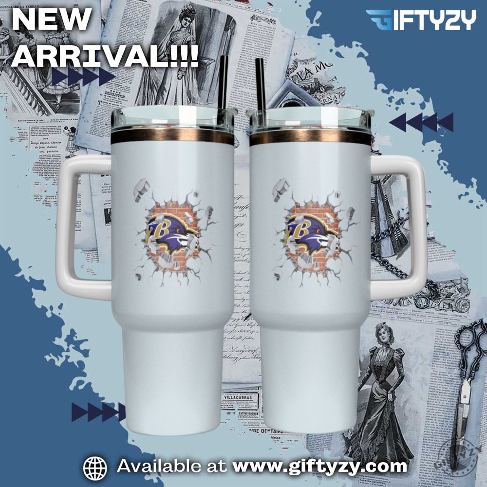 Nfl Baltimore Ravens V2 Stanley Cup Tumbler With Handle 3 NFL Baltimore Ravens V2 Stanley Cup Tumbler With Handle