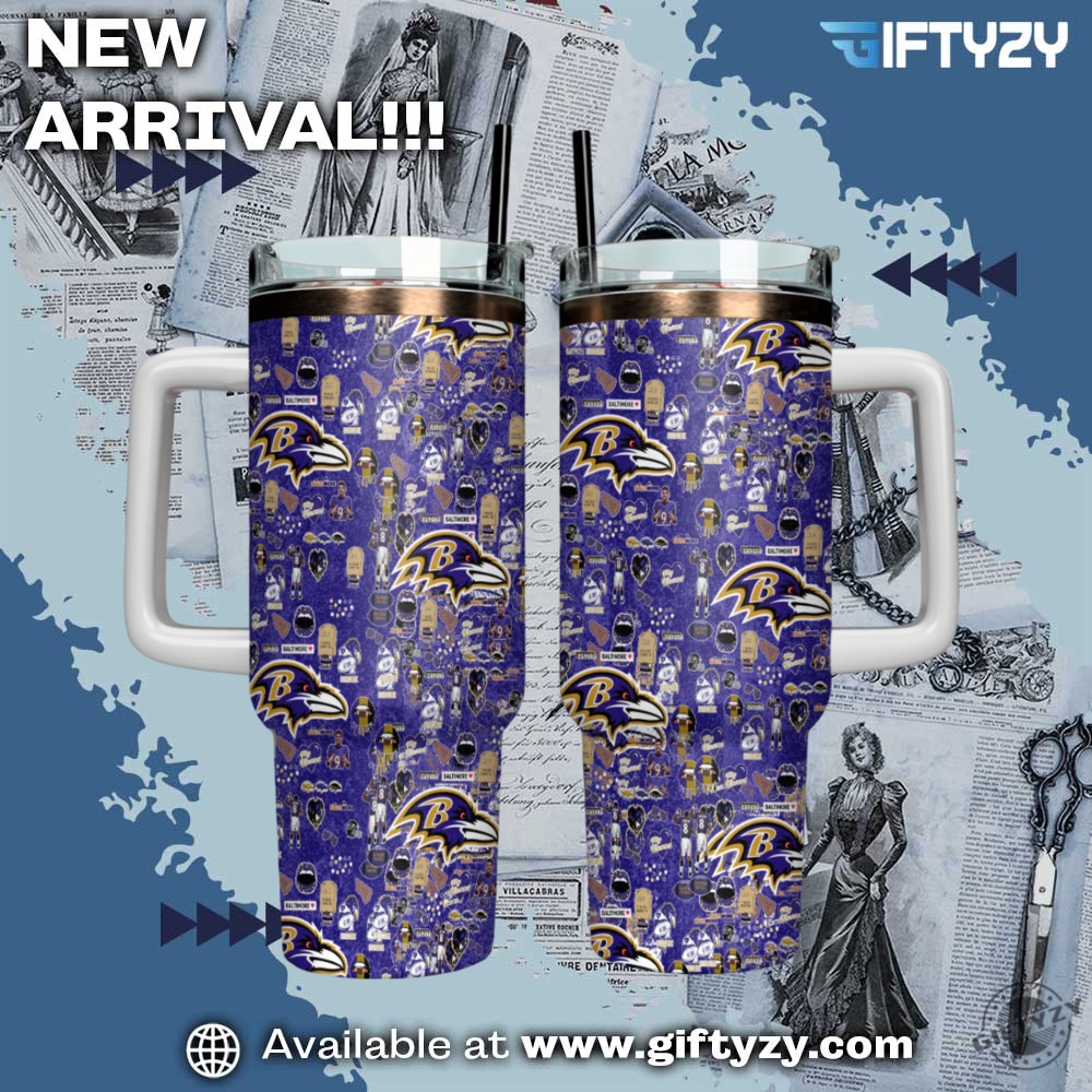 Nfl Baltimore Ravens V3 Stanley Cup Tumbler With Handle 3 NFL Baltimore Ravens V3 Stanley Cup Tumbler With Handle