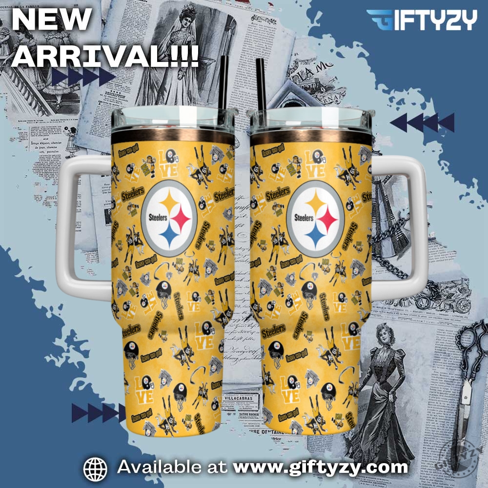 Nfl Pittsburgh Steelers V2 Stanley Cup Tumbler With Handle 3 NFL Pittsburgh Steelers V2 Stanley Cup Tumbler With Handle