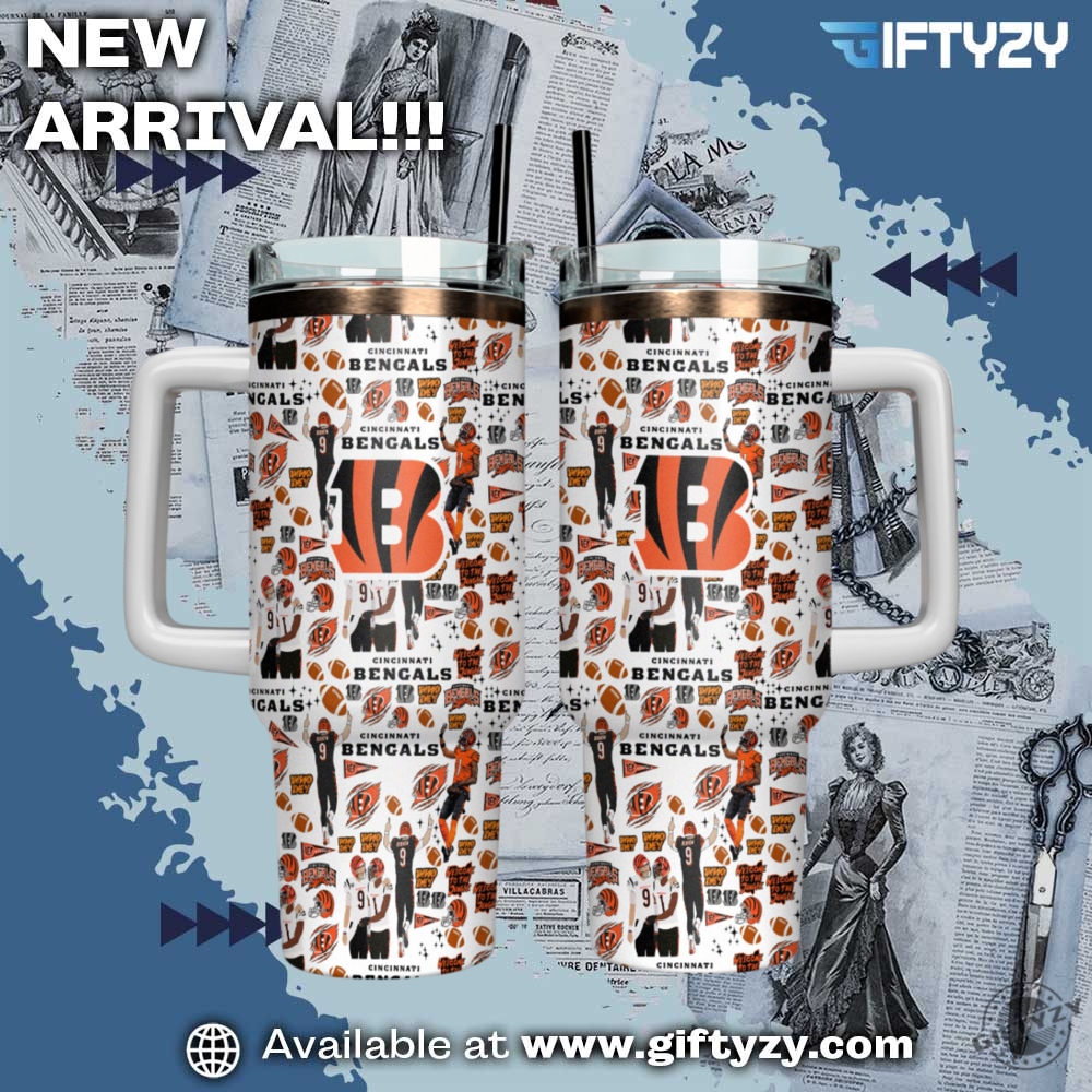 Nfl Cincinnati Bengals V2 Stanley Cup Tumbler With Handle 3 NFL Cincinnati Bengals V2 Stanley Cup Tumbler With Handle