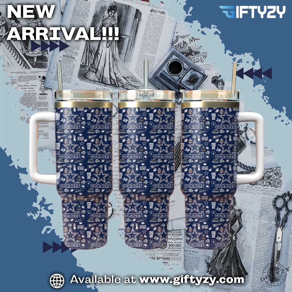 Nfl Dallas Cowboys V4 Stanley Cup Tumbler With Handle 3 NFL Dallas Cowboys V4 Stanley Cup Tumbler With Handle