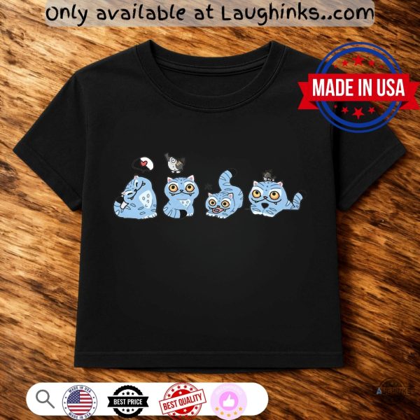 kpop blue tigers baby tee for women