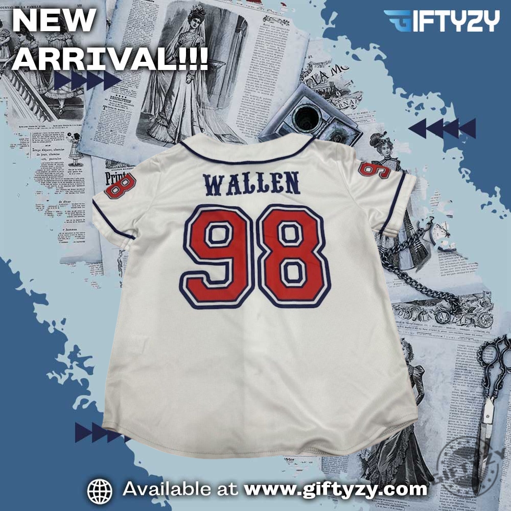 Braves Wallen 98 Baseball Jersey Shirt 4 Braves Wallen 98 Baseball Jersey Shirt