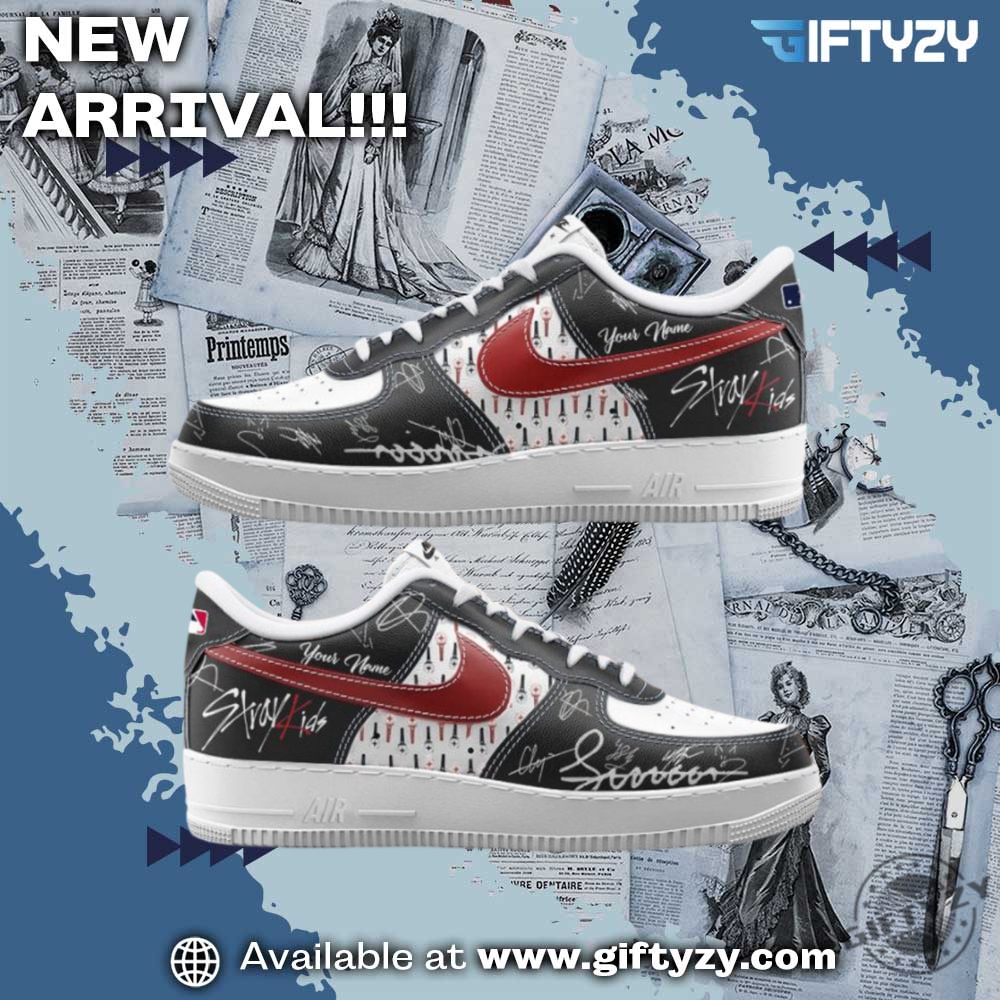 Graphic Trendy Shoes Today! 11 Baseball Mlb X Kpop Stray Kids Domin Ate Nike Air Force Shoes